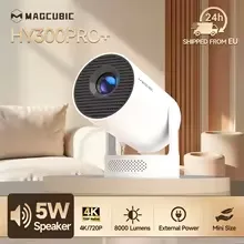 Magcubic HY300 Pro + 4K Android 11 projecteur Portable 8000 Lumens WiFi 6 BT5.4 cinéma extérieur 5W haut-parleur HiFi 720P HD pris en charge