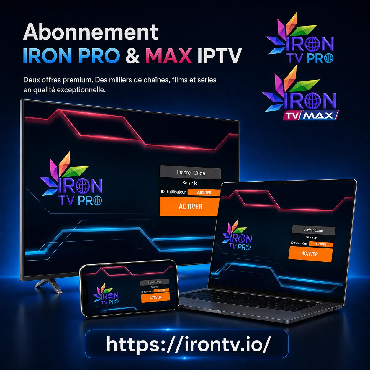 Iron TV Pro 3 Mois 1 Connexion